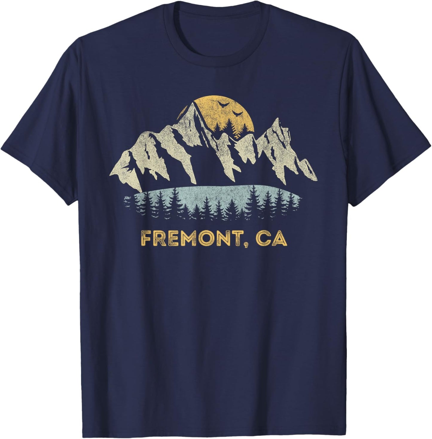 Fremont California Mountain Sunset Sunrise CA T-Shirt - T-Shirt | Navy
