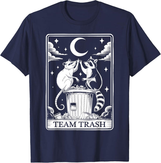 Opossum Raccoon Team Trash Tarot Card Gifts Women T-Shirt - T-Shirt | Navy