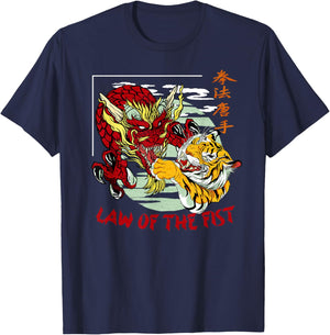 American Kenpo Karate Chinese Characters Law Of The Fist T-Shirt - T-Shirt | Navy