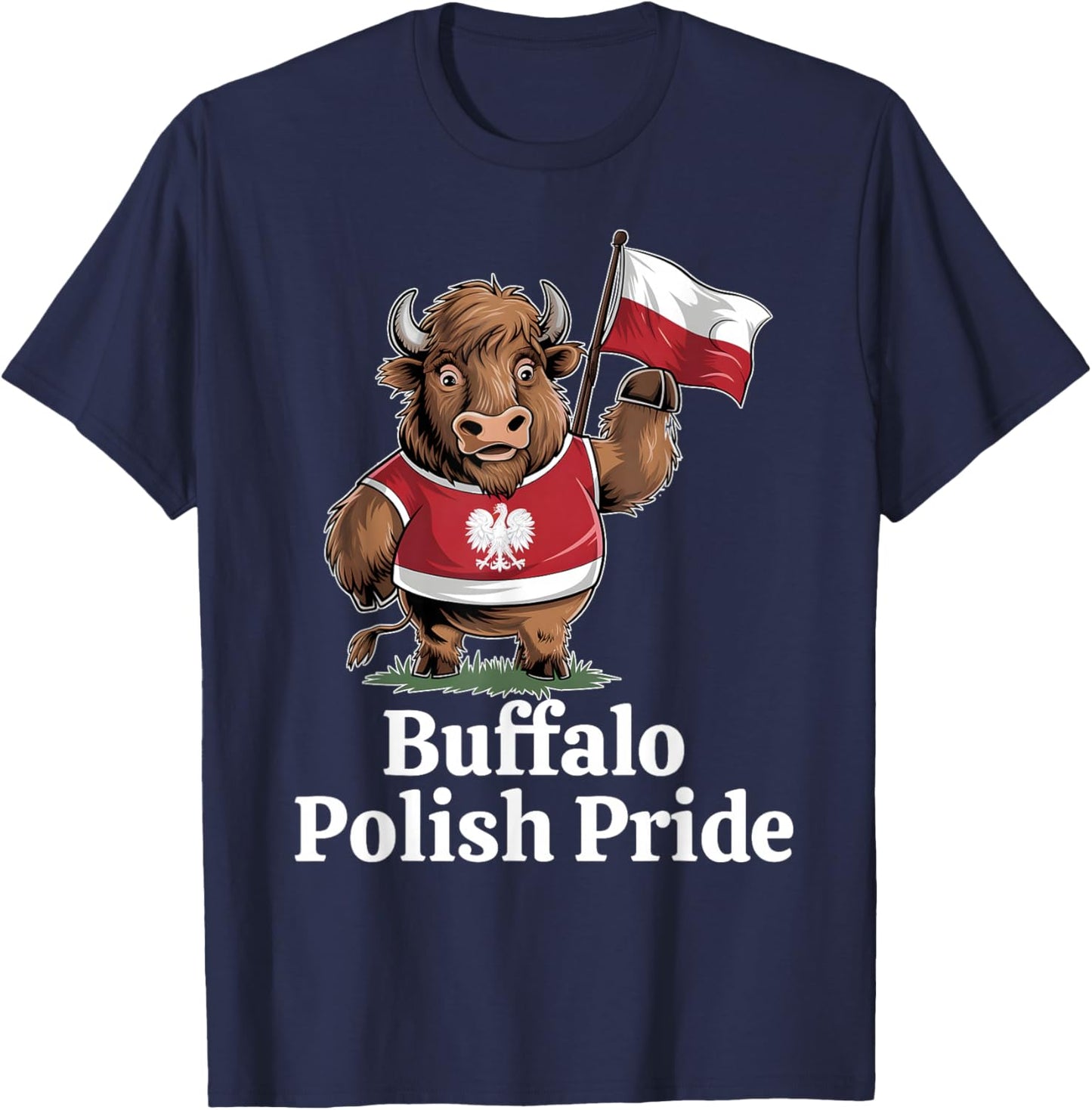 Buffalo Polish Pride Dyngus Day 2025 Polish American T-Shirt - T-Shirt | Navy
