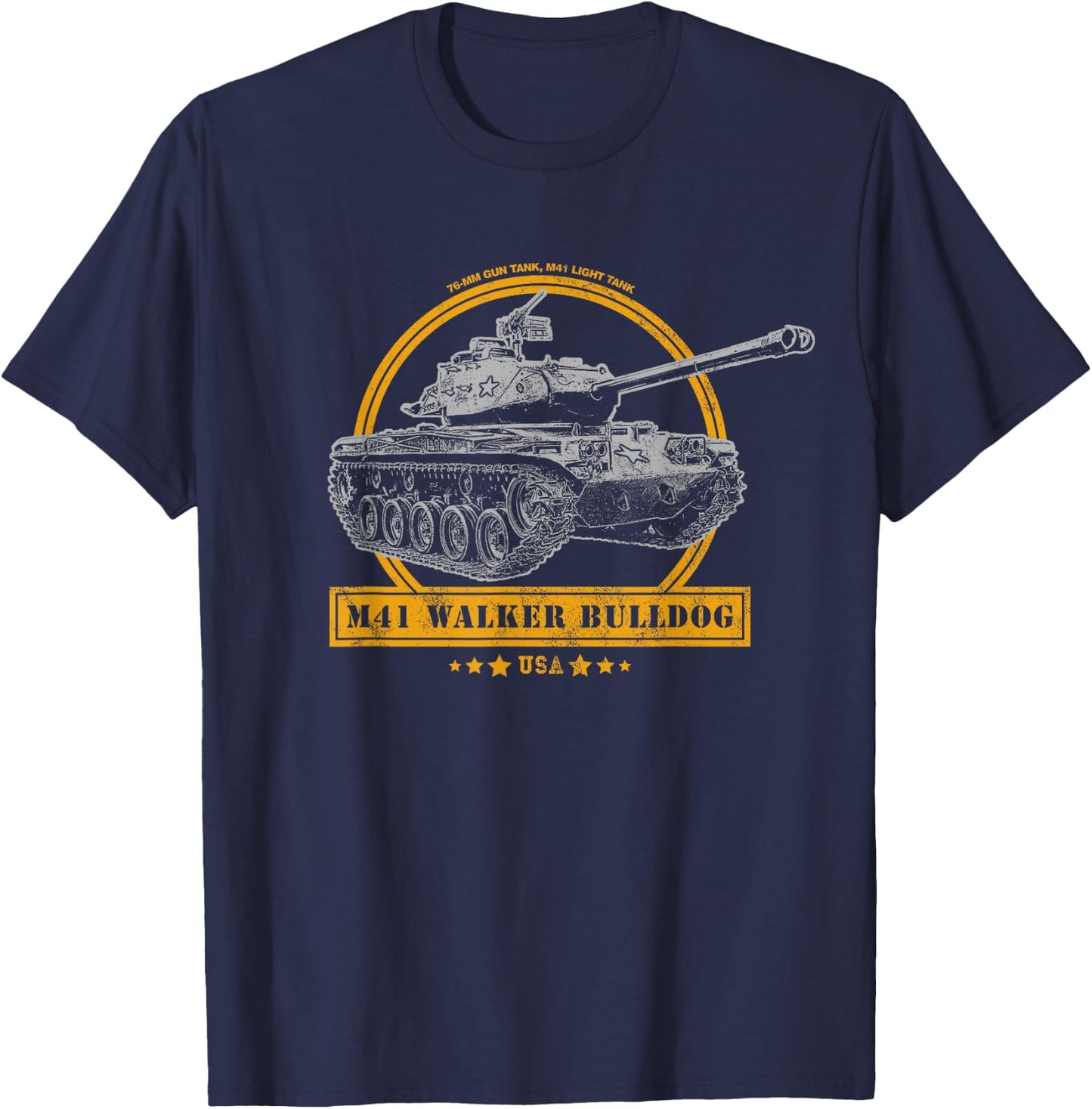 M41 Walker Bulldog Light Tank Men Women T-Shirt - T-Shirt | Navy