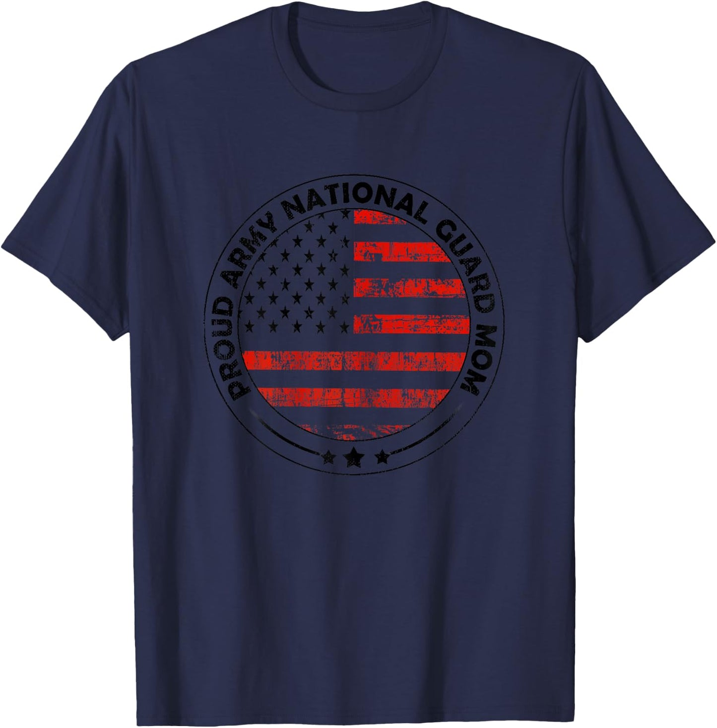 National Guard Mom Shirt Proud Army National Guard Mom Gift T-Shirt - T-Shirt | Navy