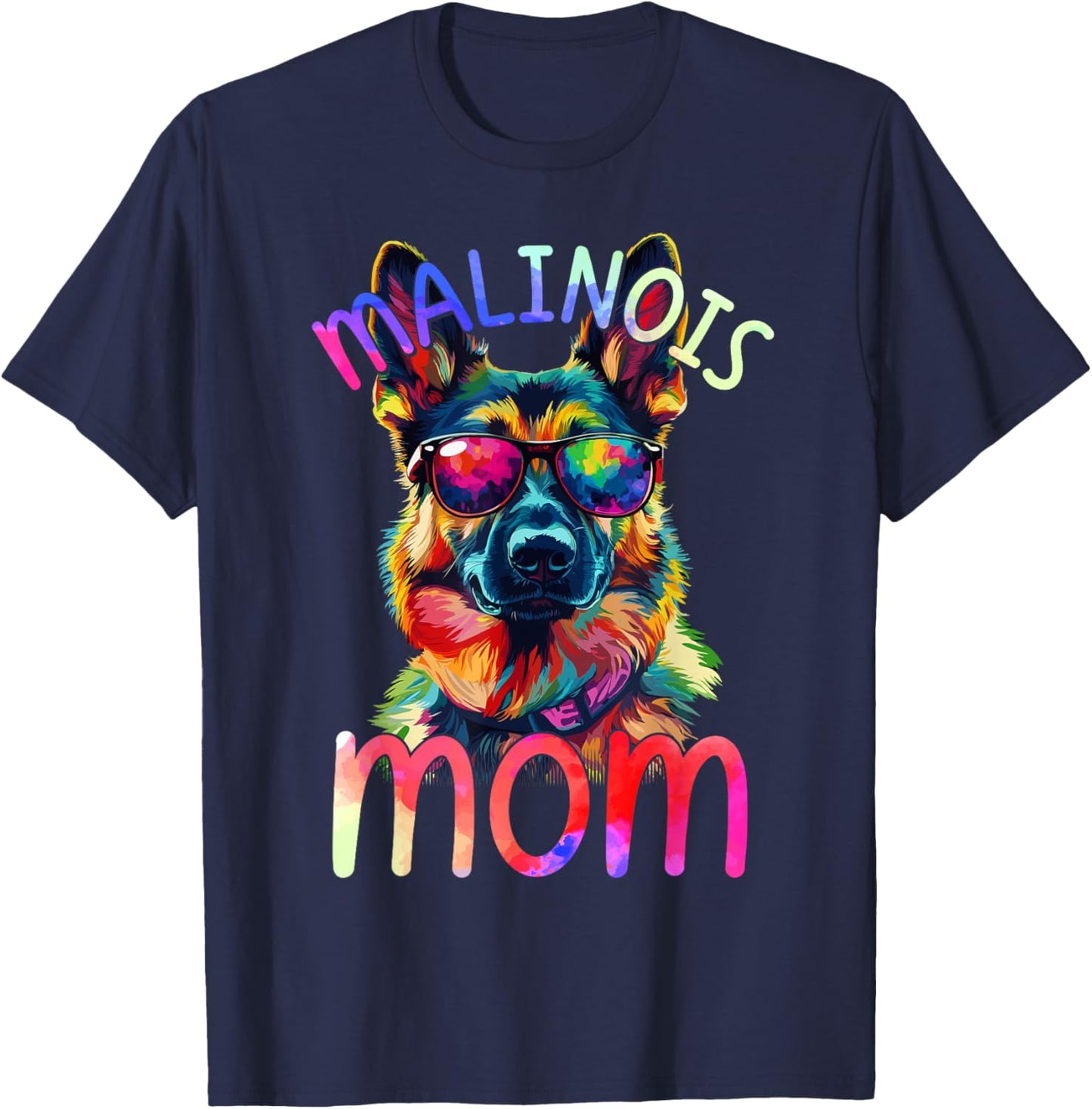 Belgique Malinois Lovers Pop Art Femmes Belgique Malinois Mom T-Shirt - T-Shirt | Navy