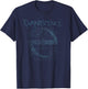 Evanescence Blue Distressed Logo 2 T-Shirt - T-Shirt | Navy