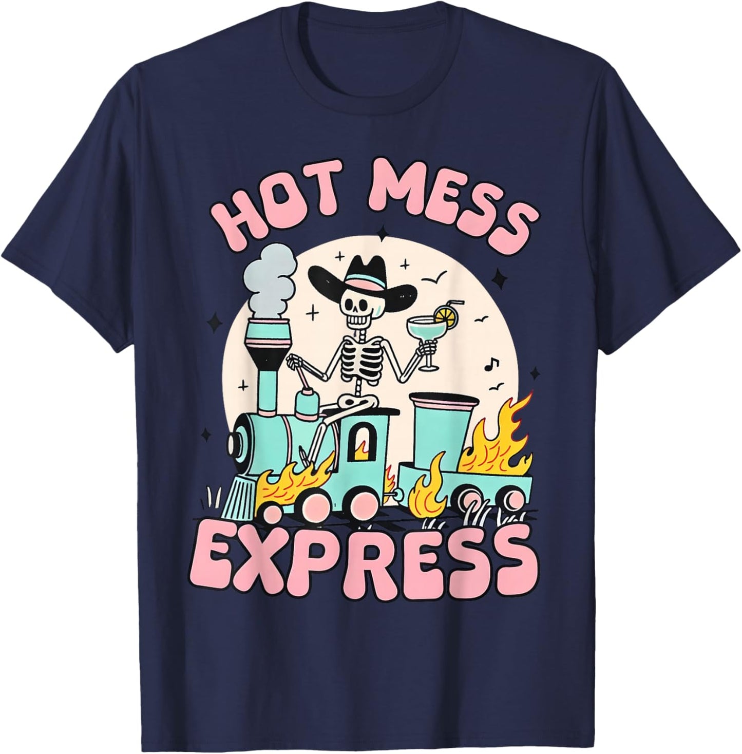 Hot Mess Express Mental Health T-Shirt - T-Shirt | Navy