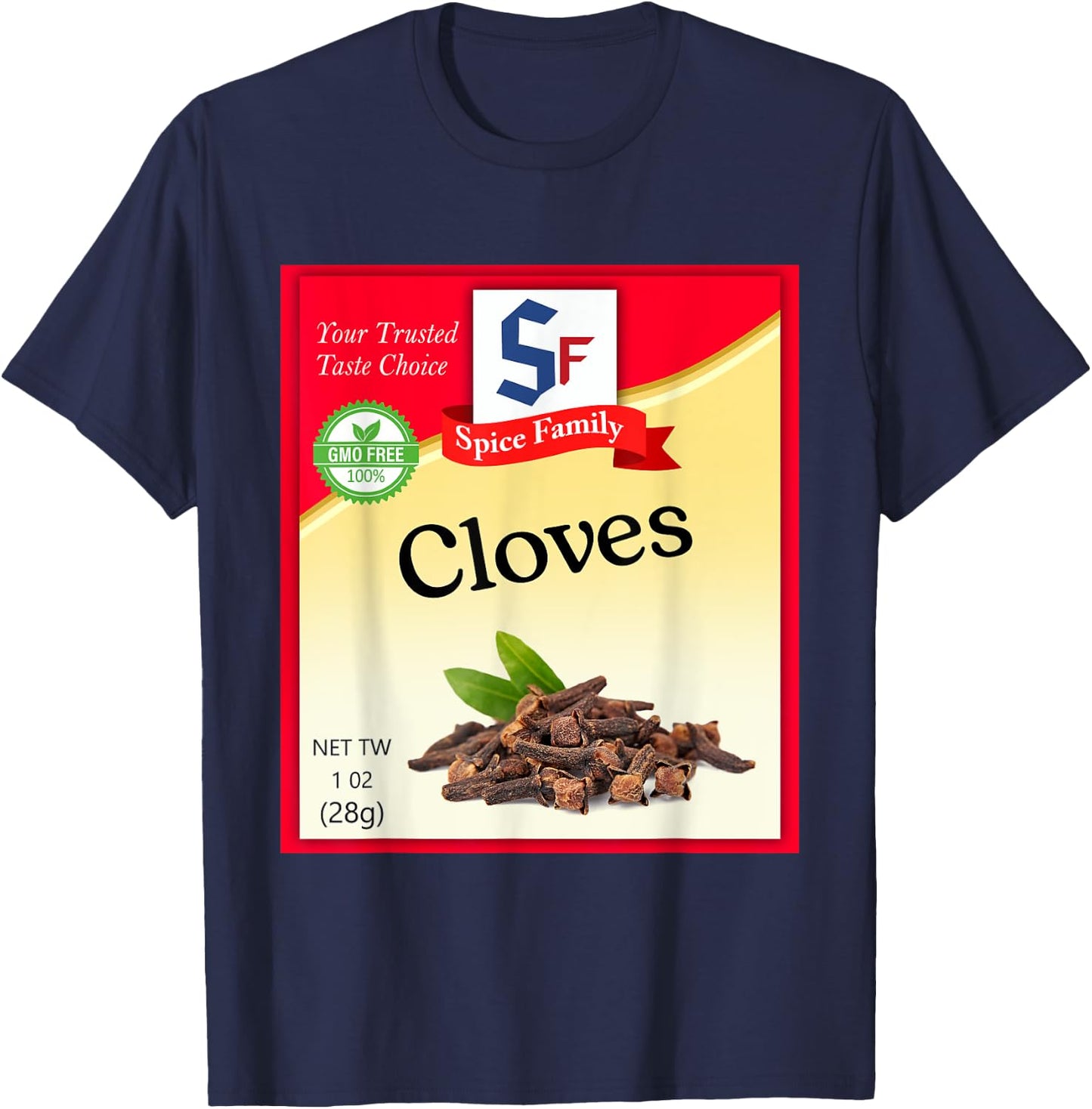 Cloves Condiment Costume Holiday Spice Costumes T-Shirt - T-Shirt | Navy