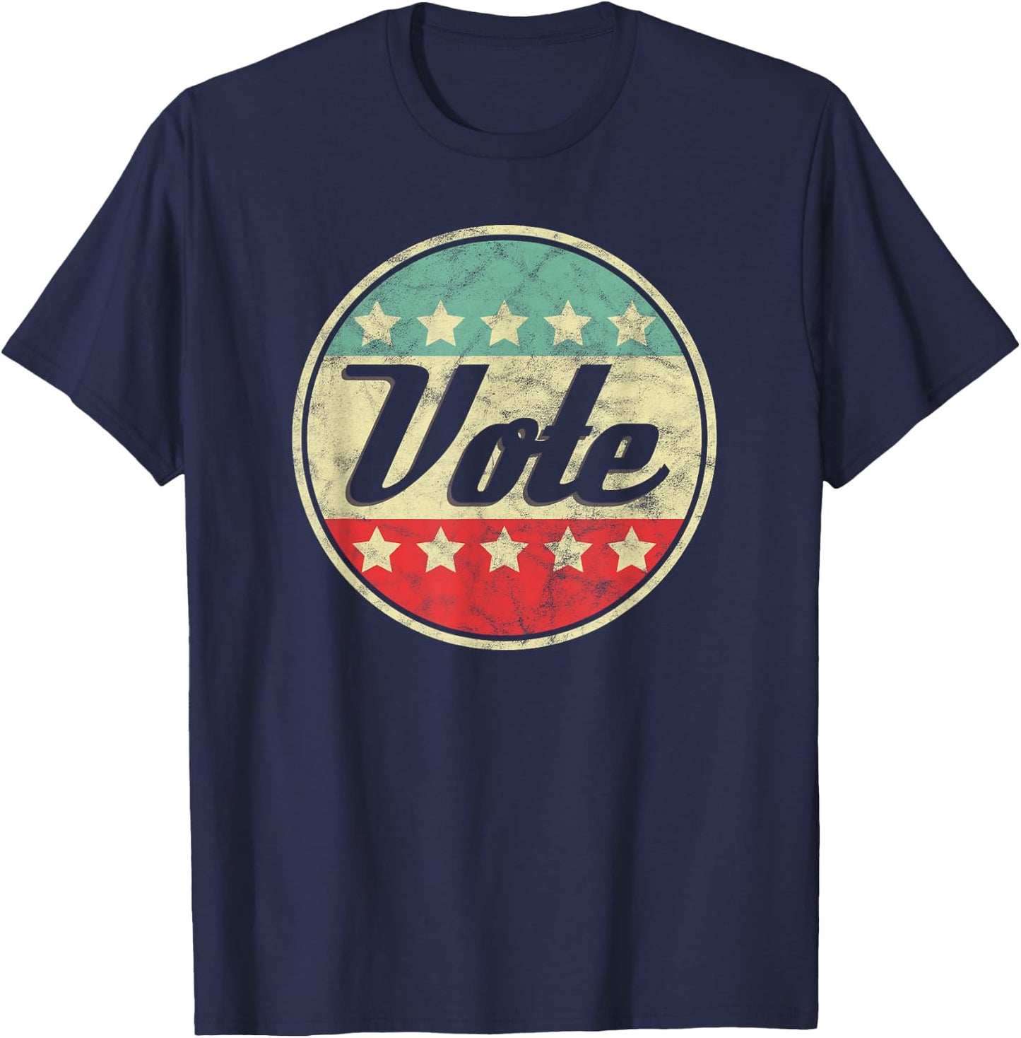 Vote 2024 Midterm Election Gift Voter Rights Graphic T-Shirt - T-Shirt | Navy