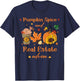 Pumpkin Spice And Real Estate Advice autumn Real Estate fall T-Shirt - T-Shirt | Navy