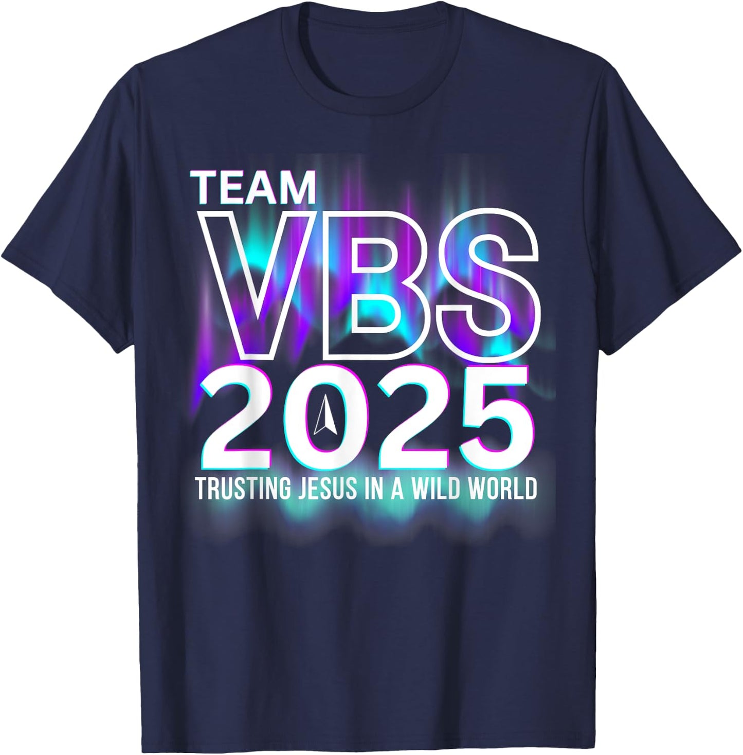 Team VBS 2025 Northern Lights Crew Fun Vacation Bible School T-Shirt - T-Shirt | Navy