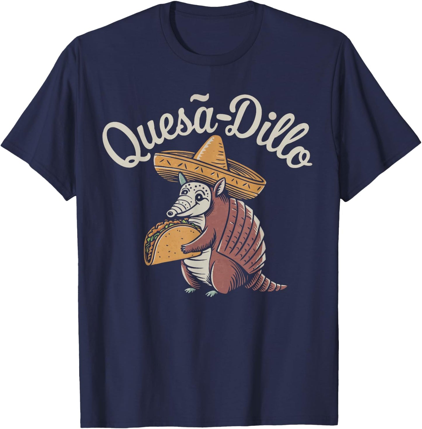 Funny Armadillo Quesadilla T-Shirt - T-Shirt | Navy