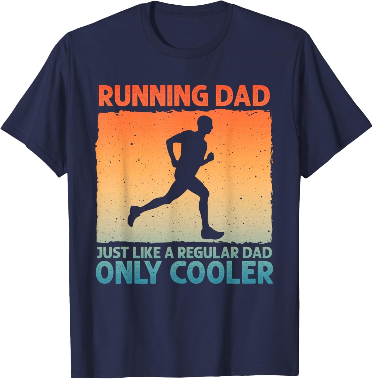 Funny Running Dad Marathon Runner Coach Marathoner T-Shirt - T-Shirt | Navy