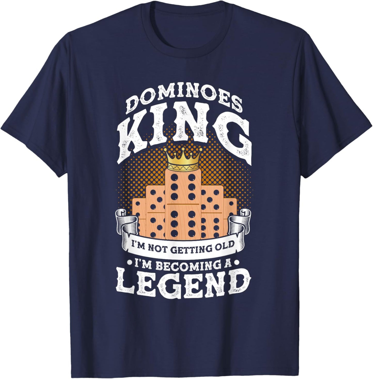 Domino Tile Game Domino Player Domino Game T-Shirt - T-Shirt | Navy