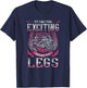 Vintage Motorcycle Chick Biker Wife Women Exciting Legs Pink T-Shirt - T-Shirt | Navy