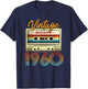 Vintage 1960 65th birthday cassette tape women B-day T-Shirt - T-Shirt | Navy