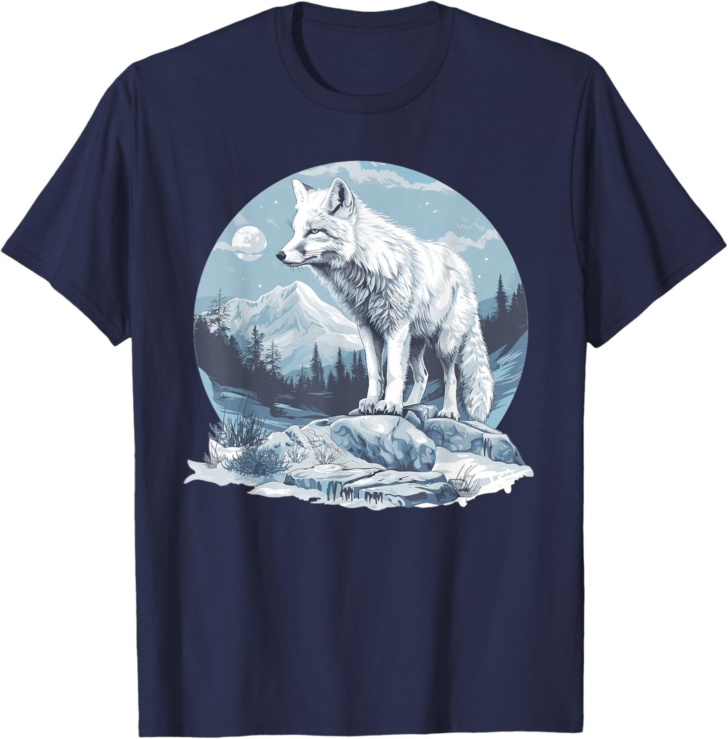 Arctic Foxes Lovers Arctic Fox T-Shirt - T-Shirt | Navy