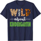 Wild About Kindergarten Teacher Student Zoo Safari T-Shirt - T-Shirt | Navy