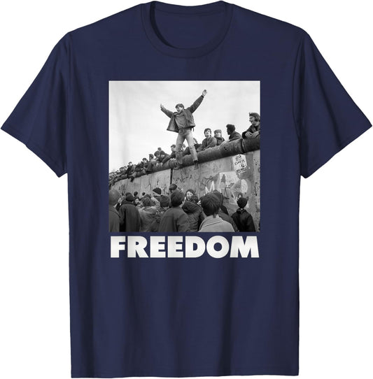 Fall of the Berlin Wall, Berlin, Freedom T-Shirt - T-Shirt | Navy