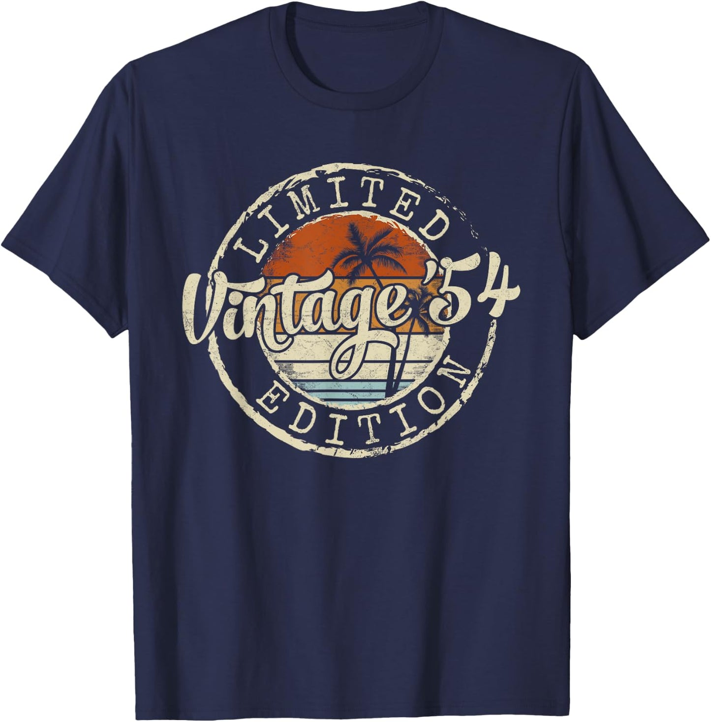 Vintage 1954 71st Birthday Gifts Women 71 Year Old T-Shirt - T-Shirt | Navy