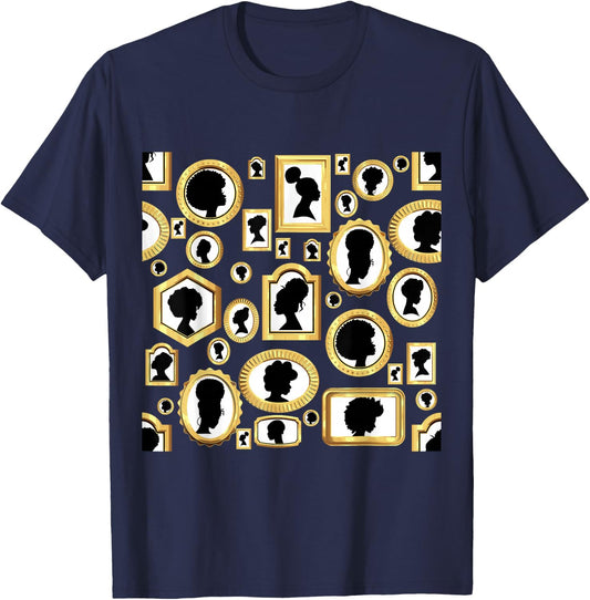 Black Beauty Vintage African Cameo Classic Elegant Woman T-Shirt - T-Shirt | Navy