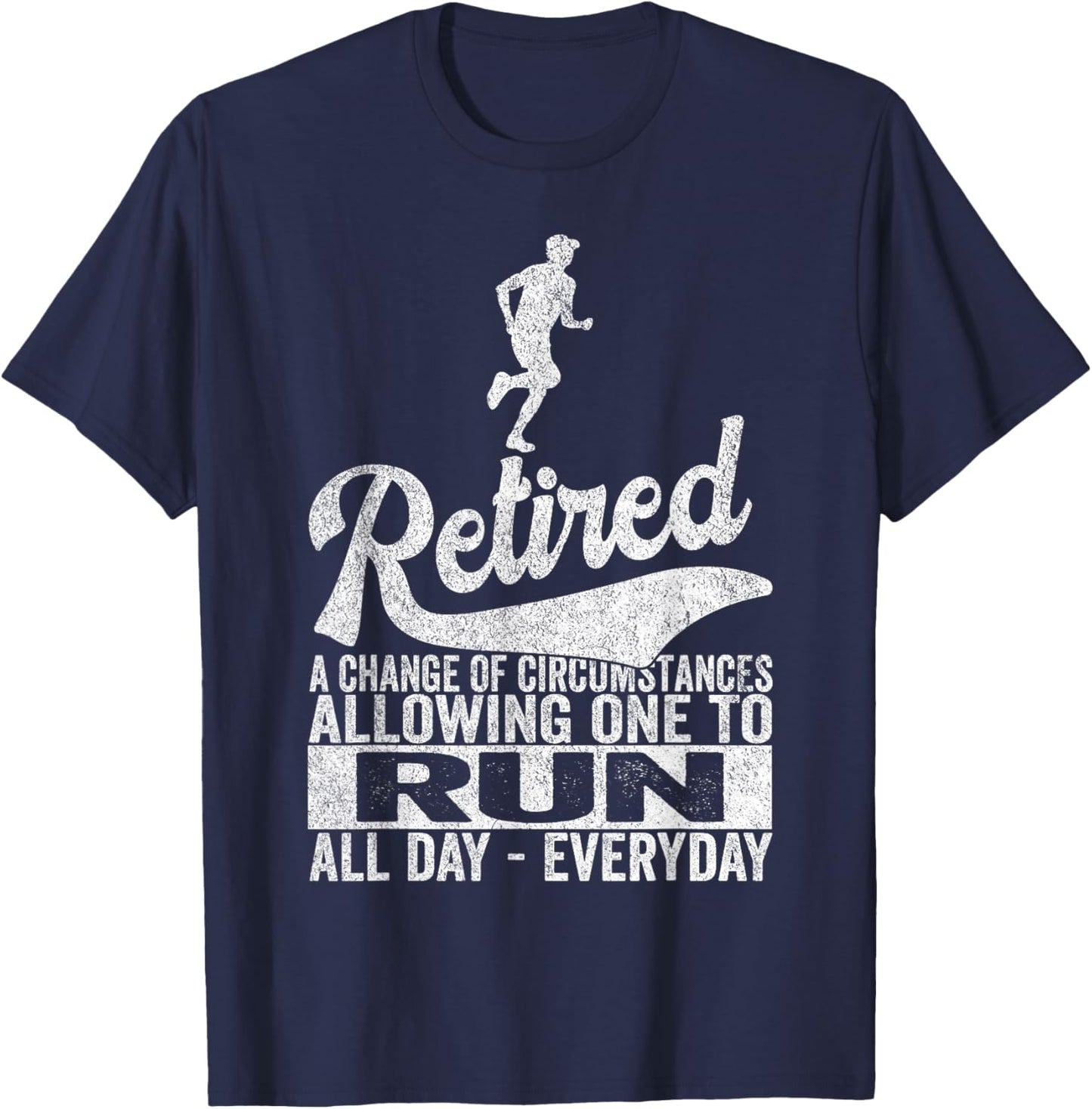 Funny Retired Definition Retirement Plan Running Runner T-Shirt - T-Shirt | Navy