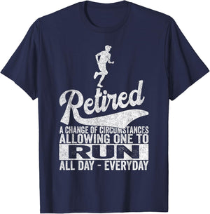 Funny Retired Definition Retirement Plan Running Runner T-Shirt - T-Shirt | Navy