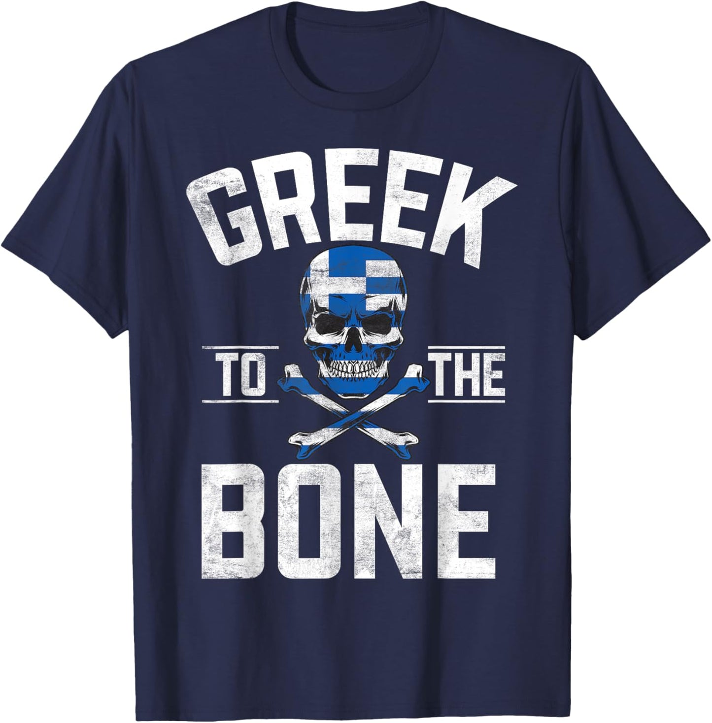 Greek to the Bone Greek T-Shirt - T-Shirt | Navy