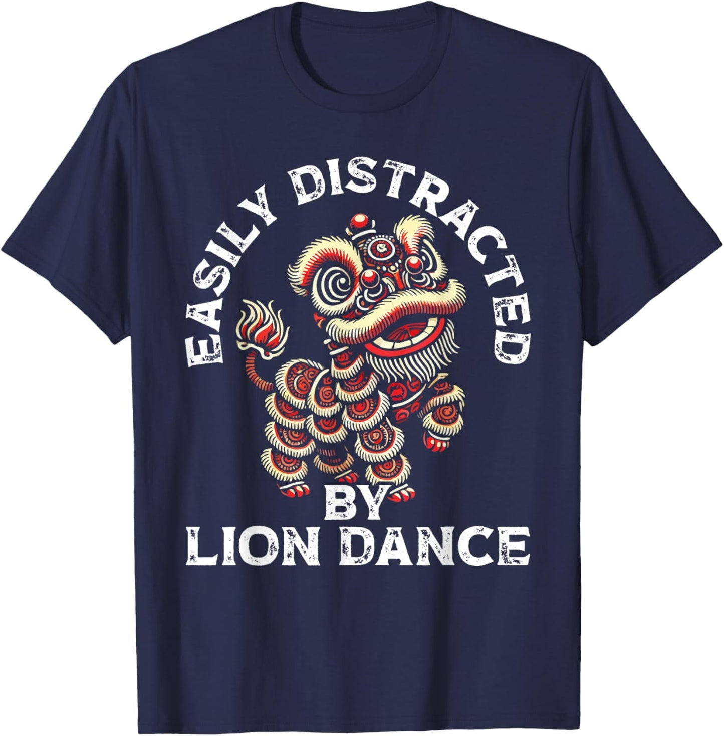 Lion Dance Lunar New Year Chinese New Year Lion Dance T-Shirt - T-Shirt | Navy