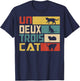 Un Deux Trois Cat - Funny French Pun, Funny Cat T-Shirt - T-Shirt | Navy