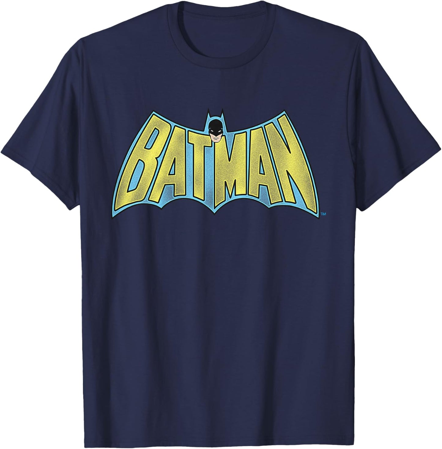 Kids DC Comics Batman Vintage Bold Text Logo T-Shirt - T-Shirt | Navy