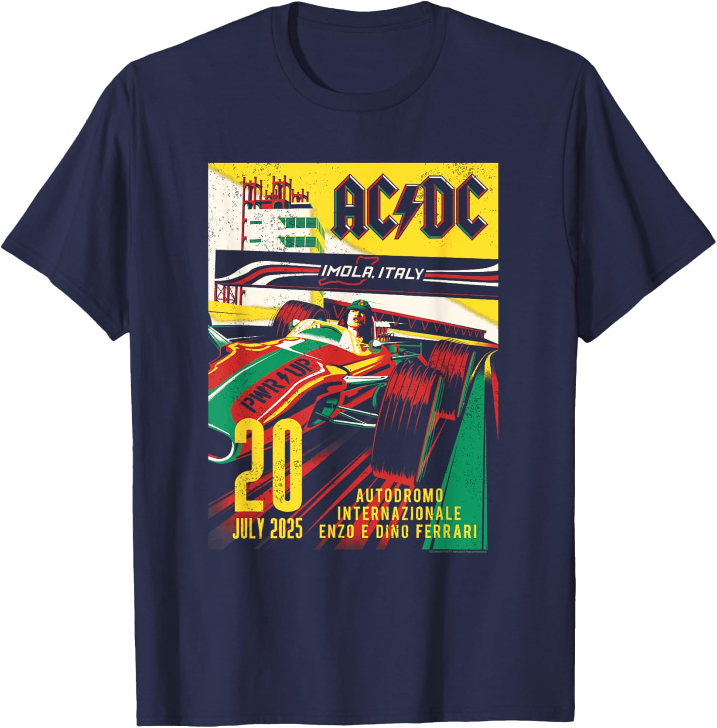 AC/DC Imola Italy Autodromo Internazionale 2025 T-Shirt - T-Shirt | Navy