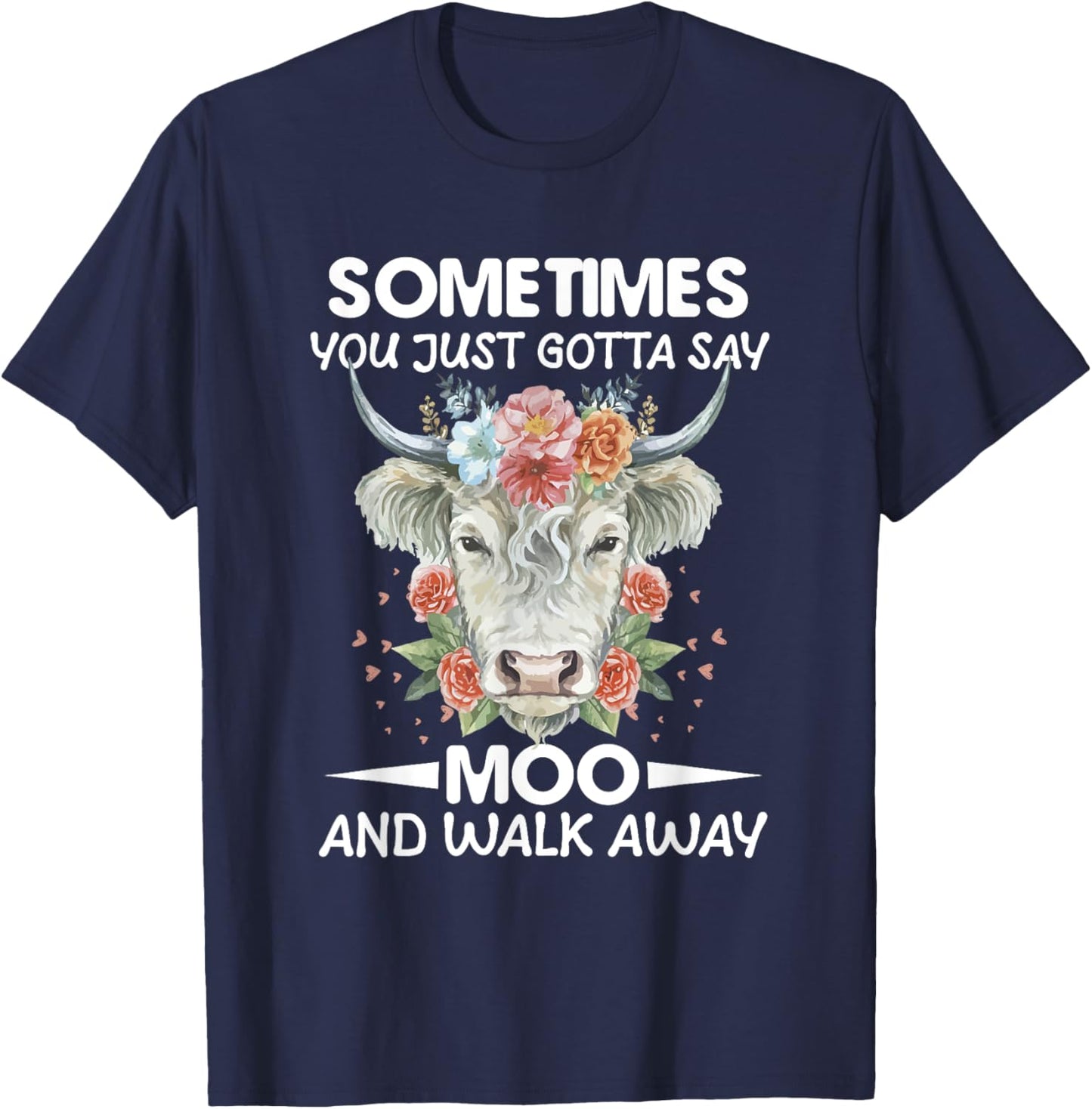 Funny Cow Owner Saying Farmer Quote Cow Lover Cows T-Shirt - T-Shirt | Navy