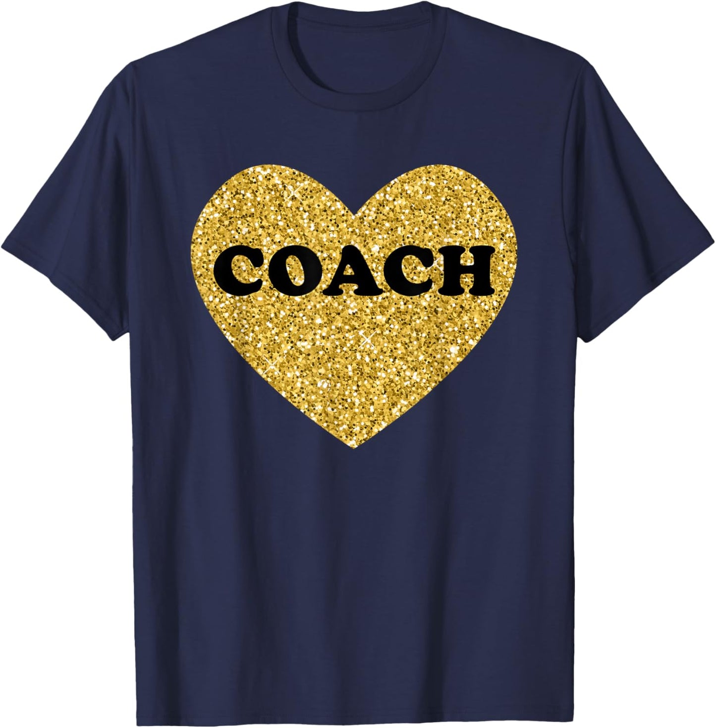 Coach and Men Heart Sports Coaches T-Shirt - T-Shirt | Navy