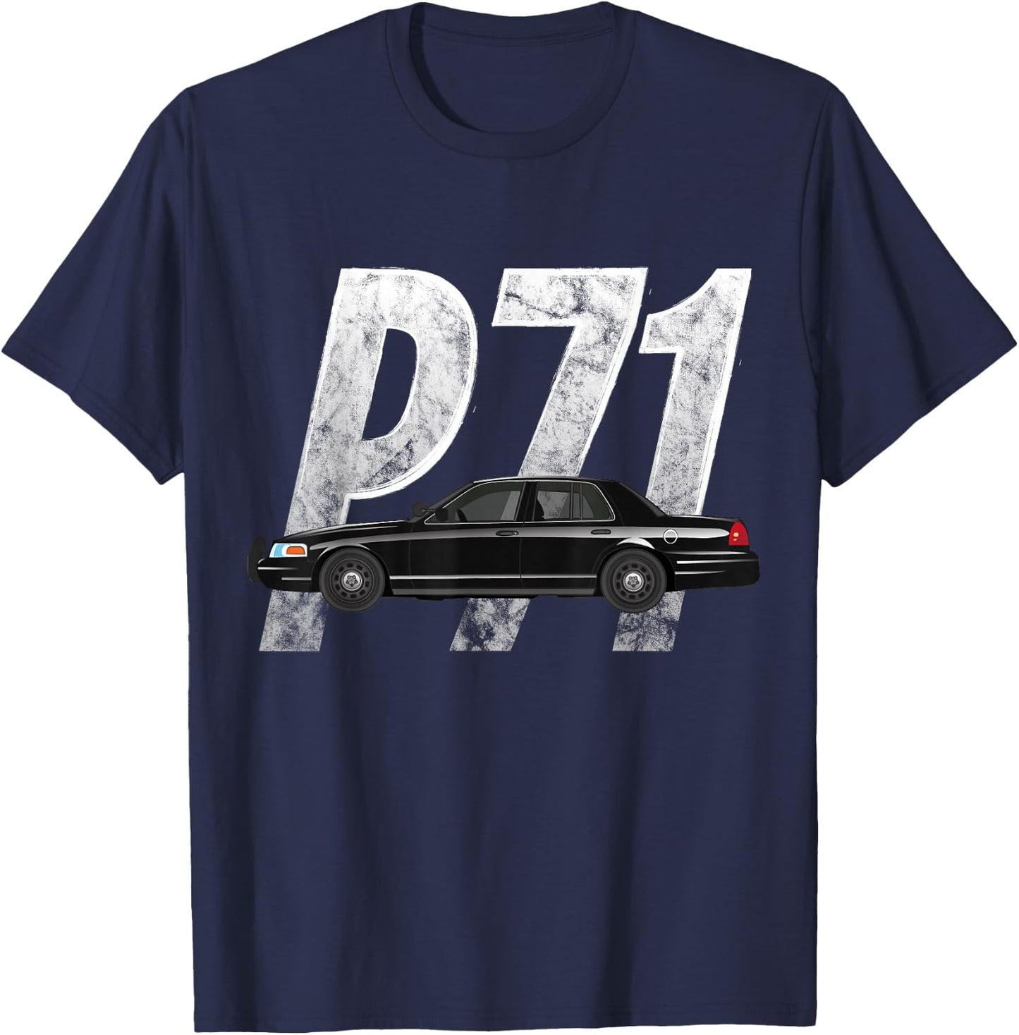 Crown Victoria P71 Cop Car Shirt T-Shirt - T-Shirt | Navy