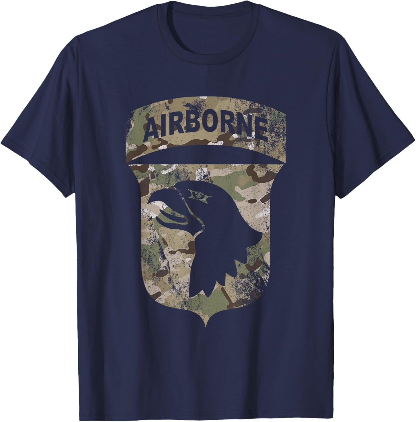 Camo 101st Airborne Division - OCP Retro Multicam Camouflage T-Shirt - T-Shirt | Navy