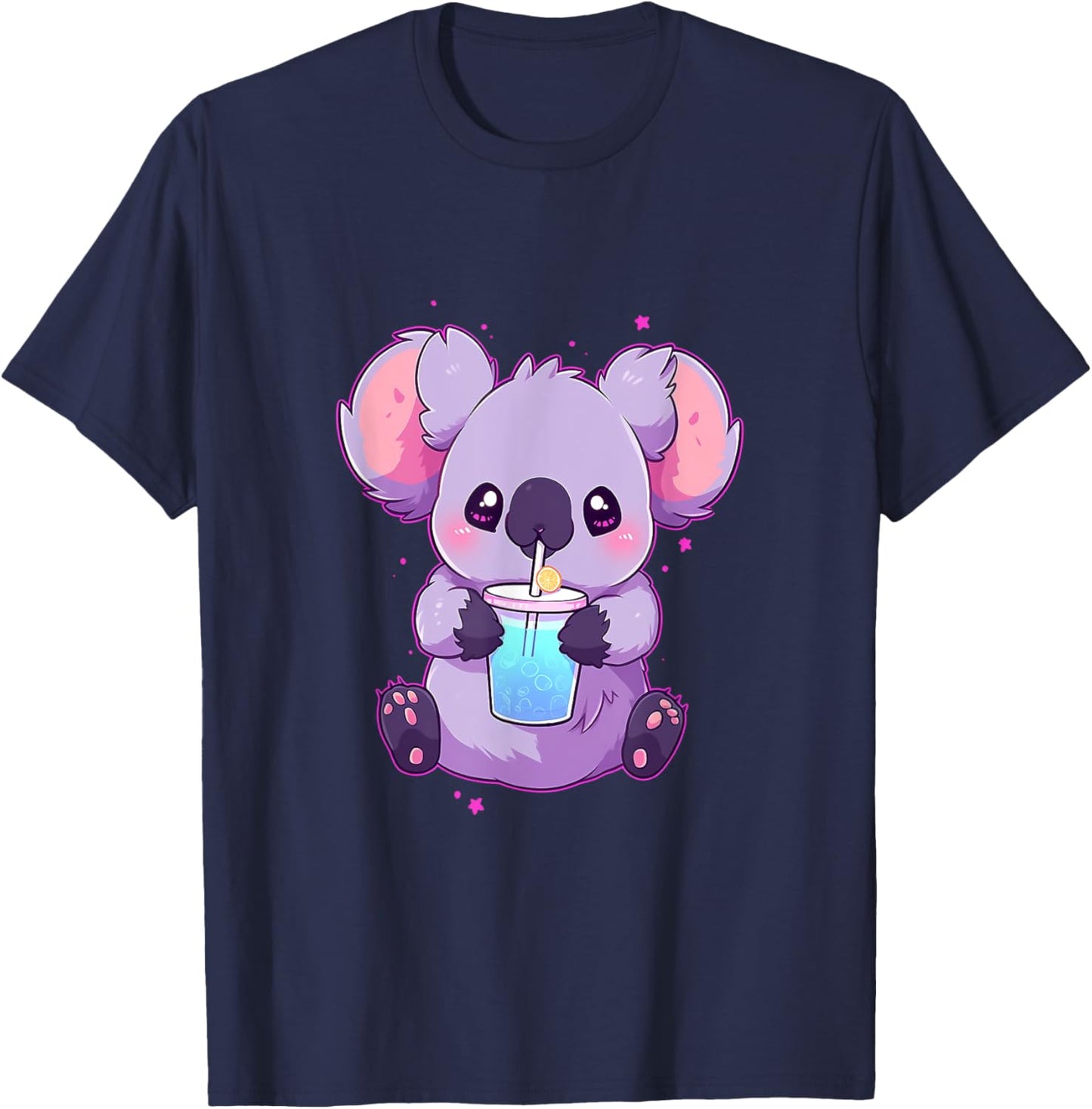 Koala Bear Boba Tea Bubble Tea Anime Kawaii T-Shirt - T-Shirt | Navy