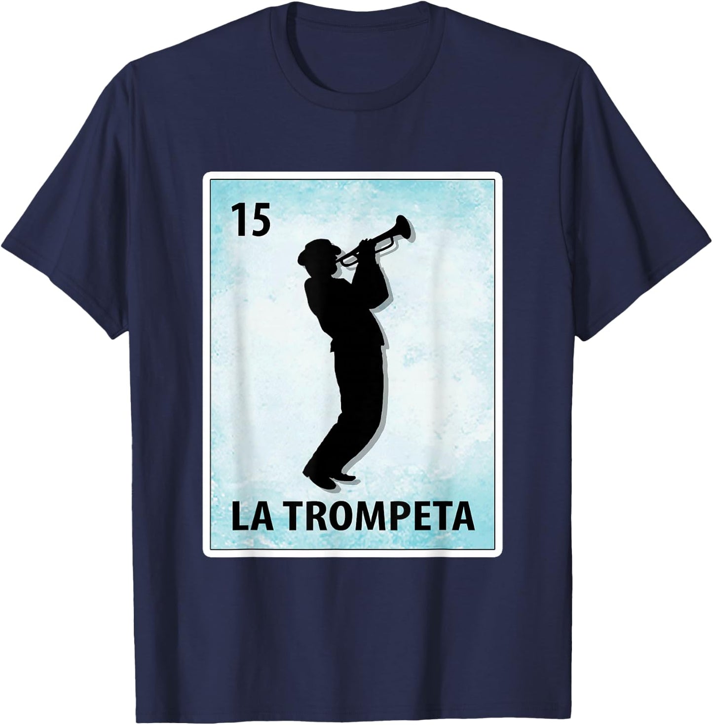 La Trompeta Mexican Trumpet Cards T-Shirt - T-Shirt | Navy
