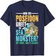 Poseidon Greet The Sea Monster What's Kraken T-Shirt - T-Shirt | Navy