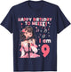 9 years old 9th birthday for Girl Anime 9 Birthday T-Shirt - T-Shirt | Navy