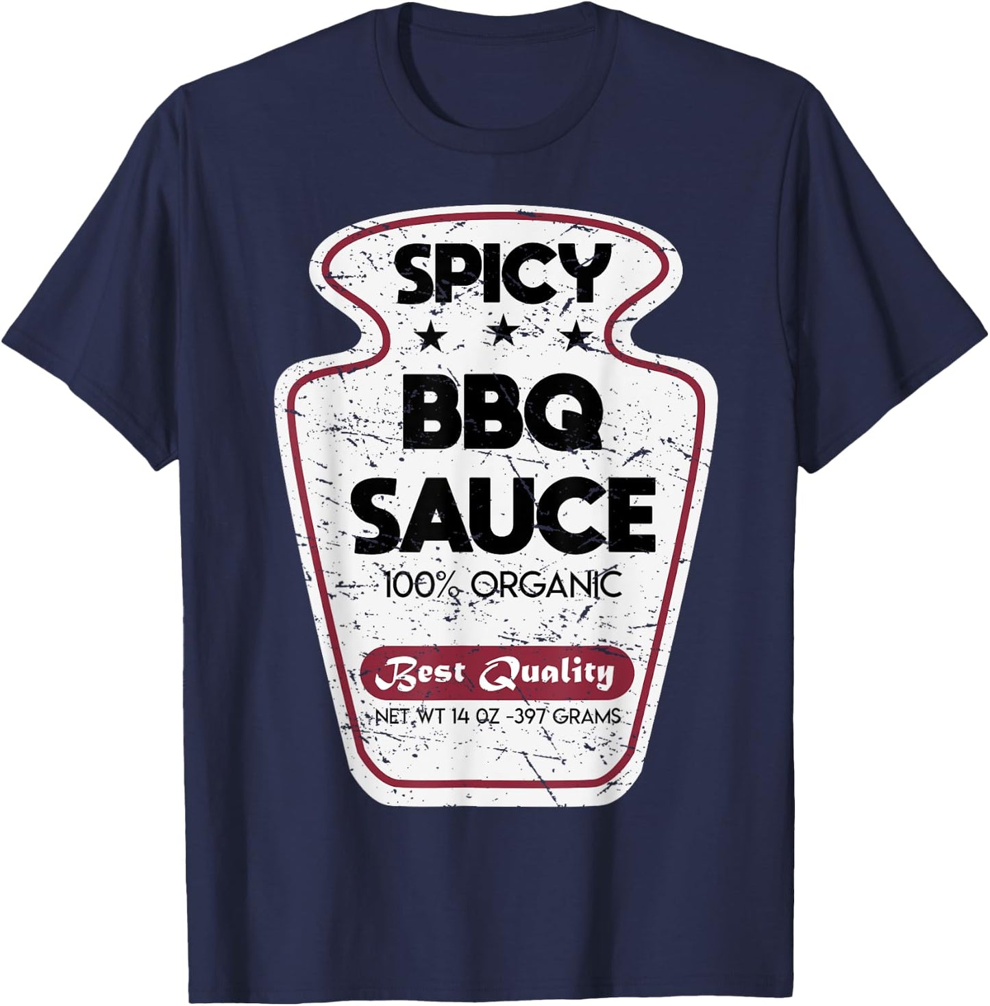 Vintage Barbecue BBQ Sauce Costume Funny Halloween Gifts T-Shirt - T-Shirt | Navy