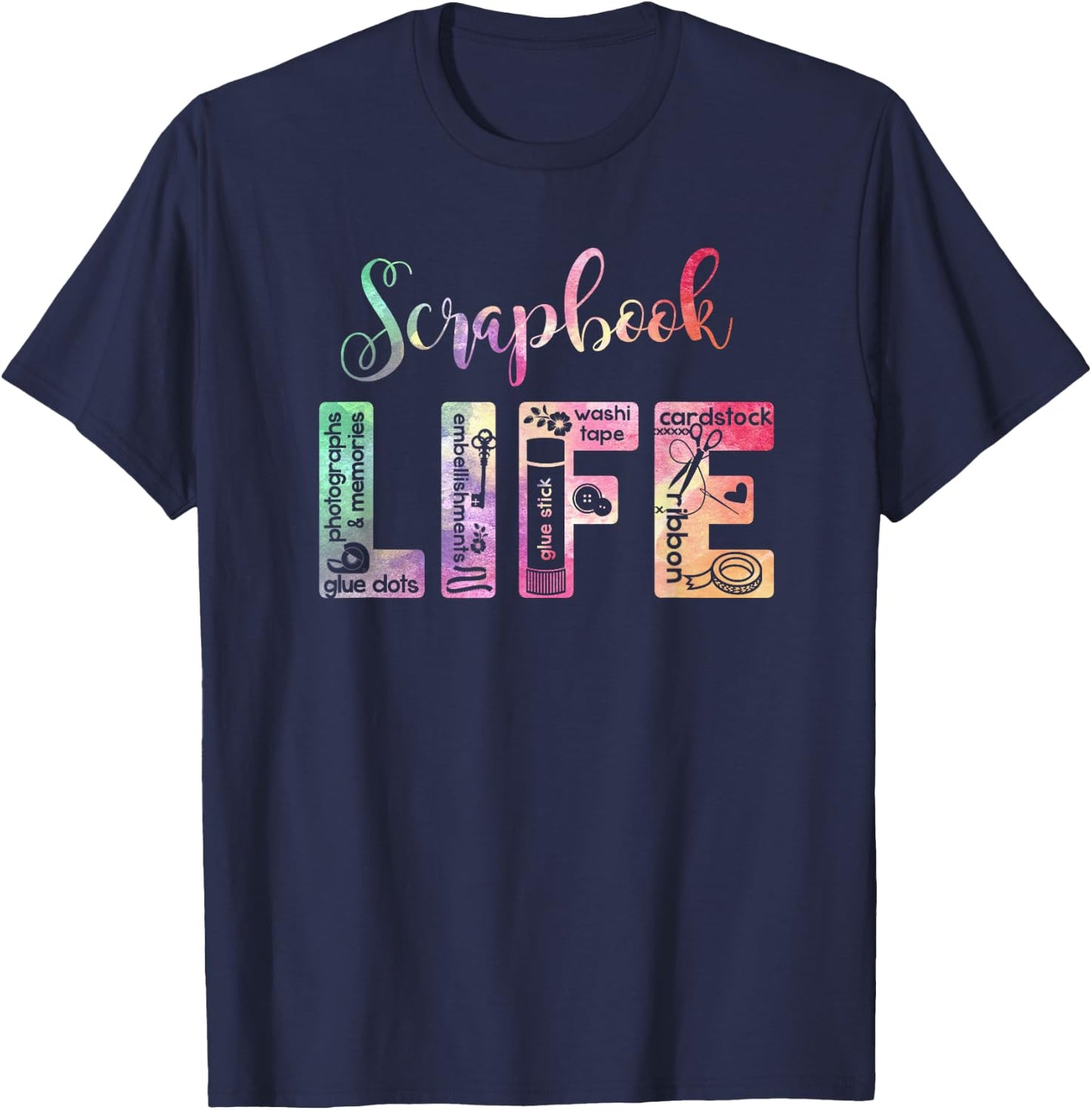 Scrapbook glue dots cardstock my scrapbooking T-Shirt - T-Shirt | Navy