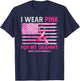 I Wear Pink For My Grammy Breast Cancer American Flag T-Shirt - T-Shirt | Navy