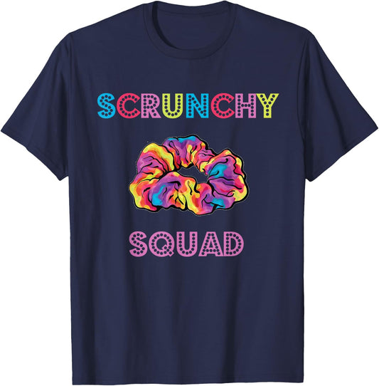Scrunchie Squad Funny Scrunchie Gift, Scrunchy Lovers T-Shirt - T-Shirt | Navy