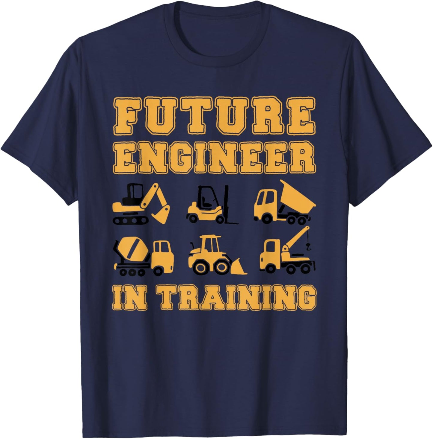Future Engineer in Training Cute Construction Kids T-Shirt - T-Shirt | Navy