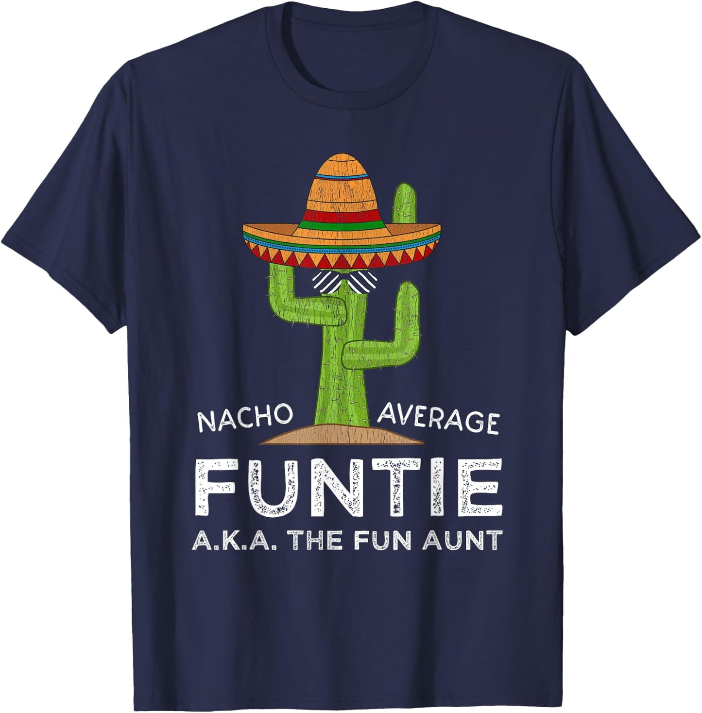 Cute The Fun Aunt Funtie T-Shirt - T-Shirt | Navy