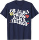 Retro Groovy Im Alma Doing Alma Things Funny Mother's Day T-Shirt - T-Shirt | Navy
