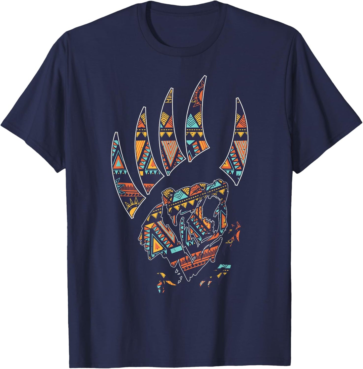 Bear Claw Shirt, Native American Bear Claw T-Shirt - T-Shirt | Navy