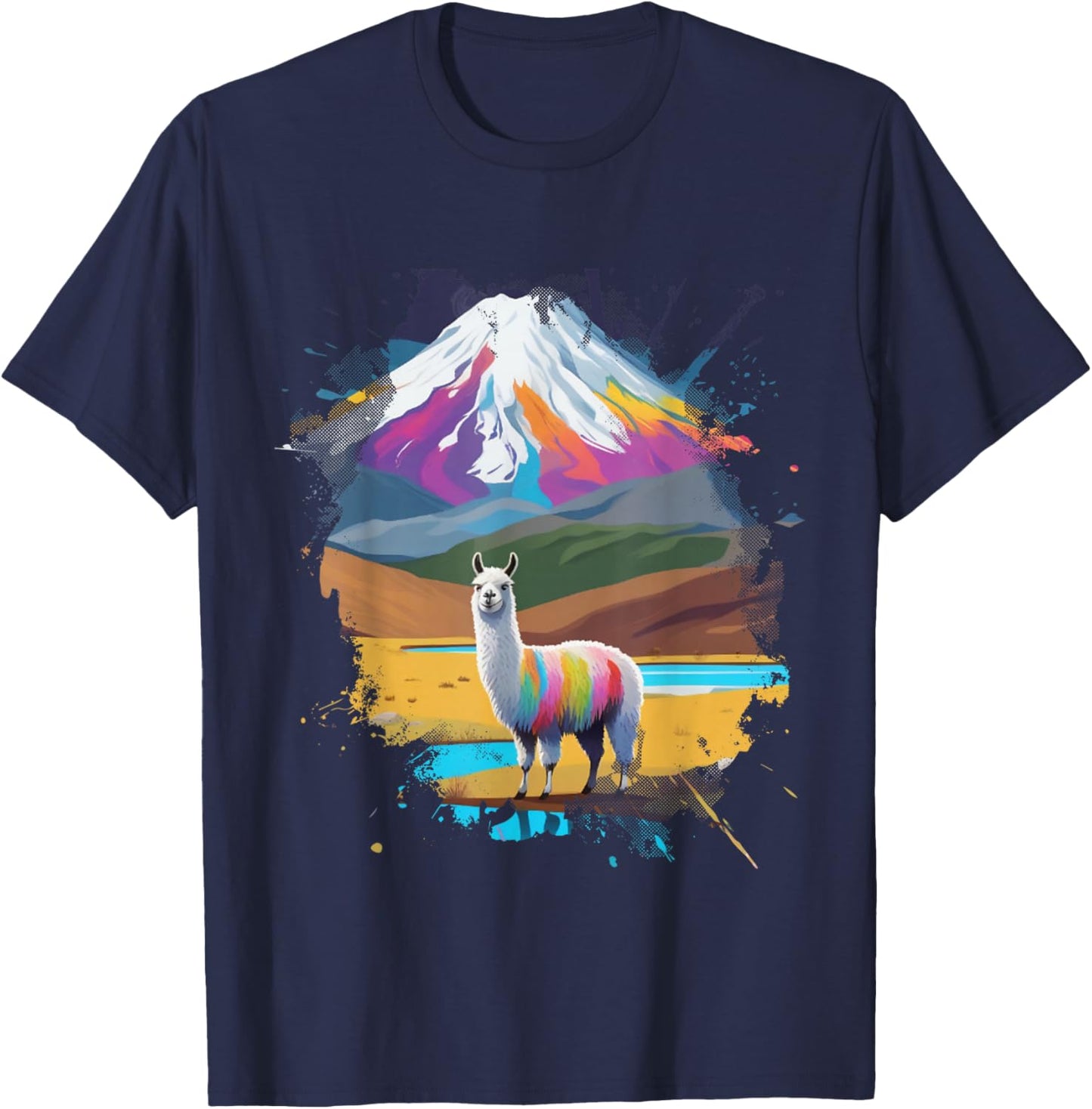 Cute Alpaca Cotopaxi National Park Outfit Llama Ecuador T-Shirt - T-Shirt | Navy
