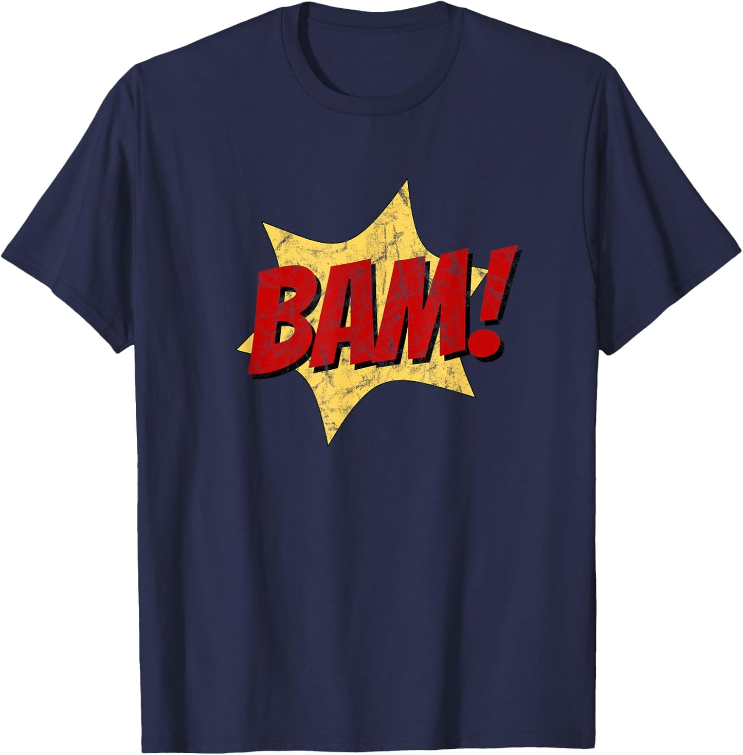 Bam! Funny Comic Sound Retro Pop Art T-Shirt - T-Shirt | Navy