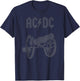 Official AC/DC Cannon Tie Dye Rock Music Band Vintage Logo T-Shirt - T-Shirt | Navy