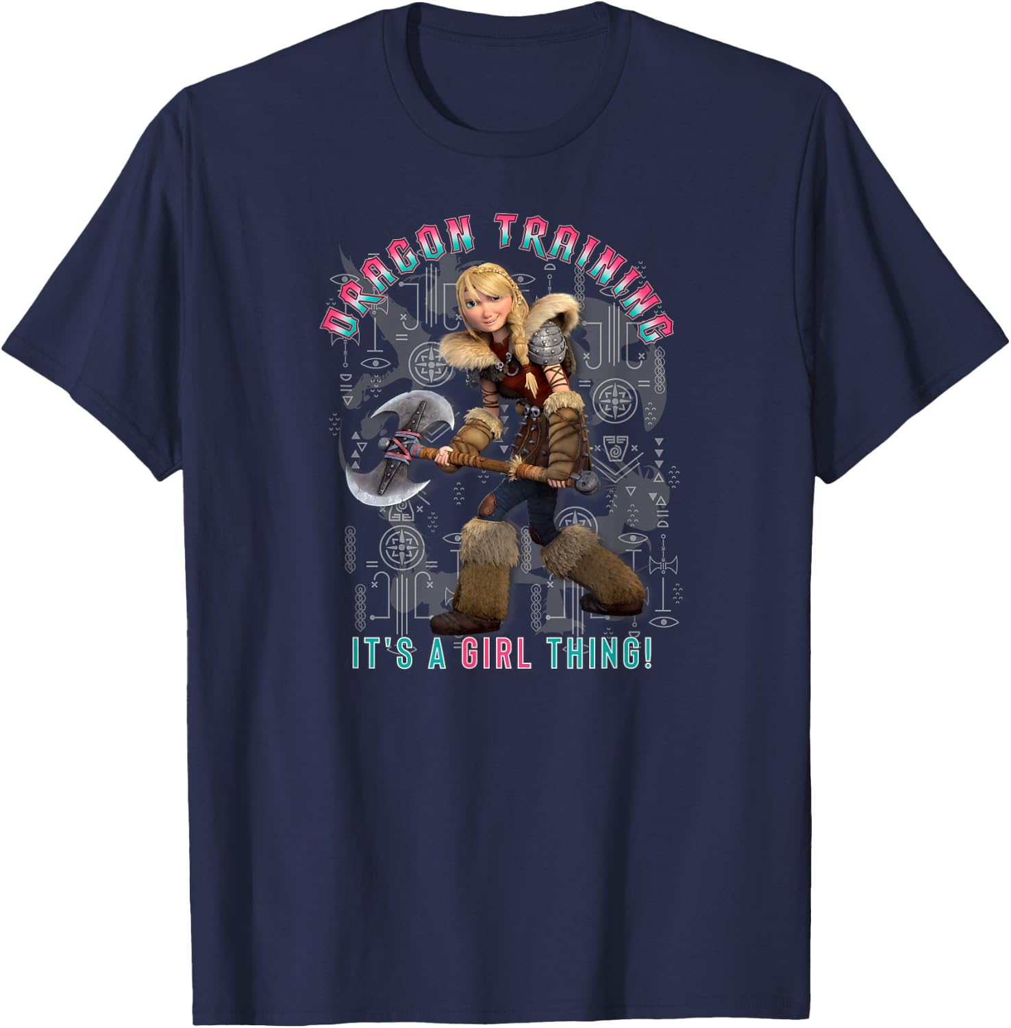 How to Train Your Dragon 3 Hidden World Girl Training T-Shirt - T-Shirt | Navy